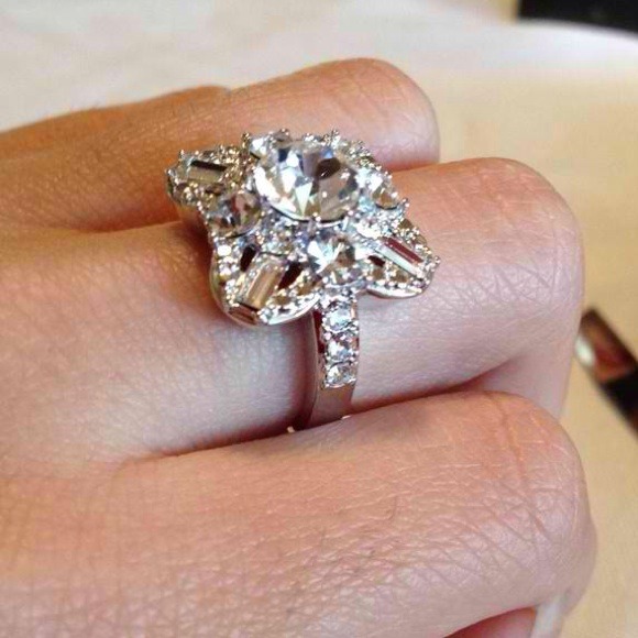 Lia Sophia crystal ring