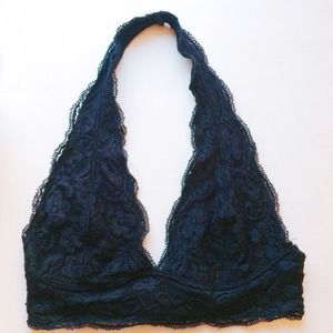 Black halter bralette