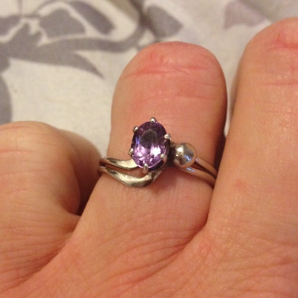 REAL amethyst and sterling silver ring!