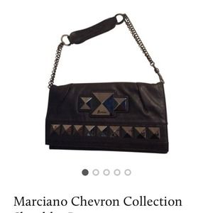 Marciano Chevron leather clutch
