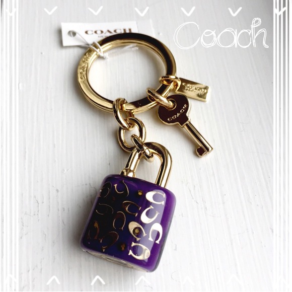 Coach Accessories - 💯Authentic Coach Key Ring Fob~NWT~Violet~