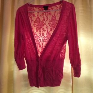 3/4 length lace sweater