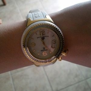 Swiss Legend gold & white watch.