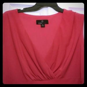 Coral sleeveless dress