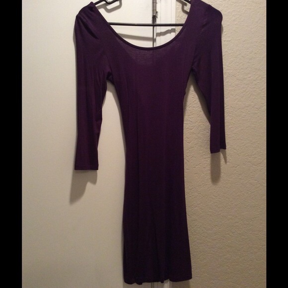 Purple bodycon dress