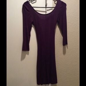 Purple bodycon dress