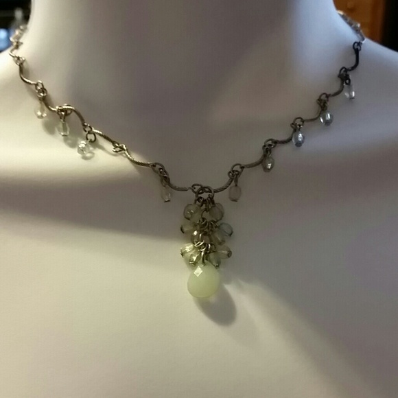 Green bead necklace