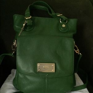 Donna Karan Soft Leather Green Tote