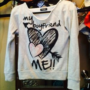 My boyfriend ❤️ me one shoulder Sweater