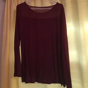 Burgundy top