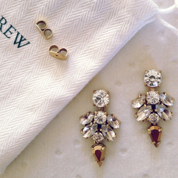 J. Crew Jewelry - hp 2x 🎉 j crew rhinestone earrings