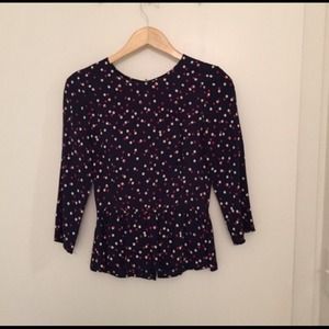 H&M Polka dot Peplum top