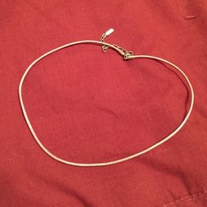 Pink pandora leather cord necklace