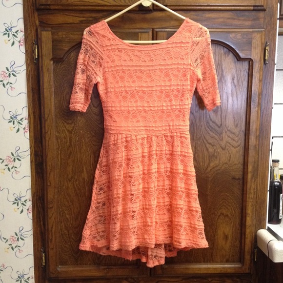 Orange patterned dress