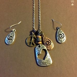 Vintage Lia Sophia necklace and earring set.