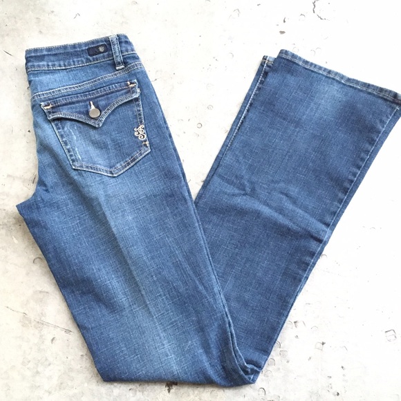 Jessica Simpson Denim - Jessica Simpson Sunset Bootleg Button Flap Jeans