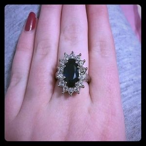 Fake blue sapphire ring