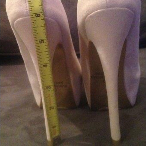 ALBA Stella-2 beige suede spiked platform heels - Picture 3 of 4