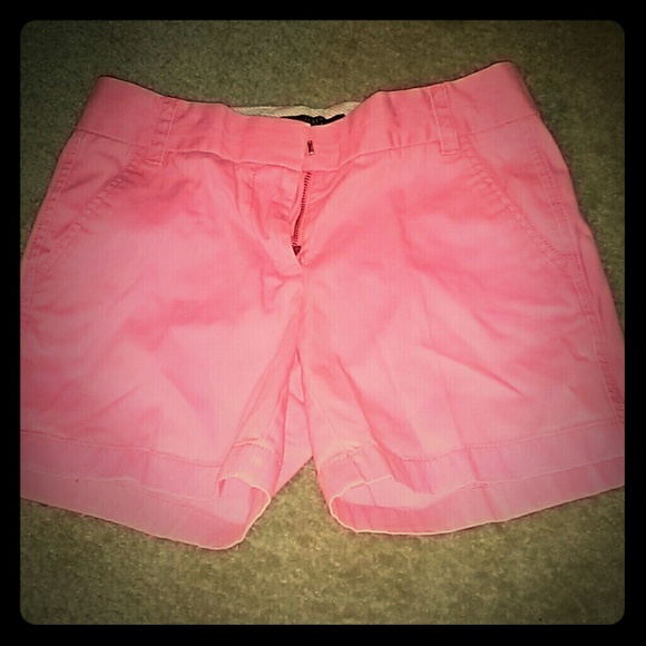 J Crew neon pink chino shorts, size 0