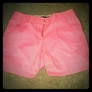 J Crew neon pink chino shorts, size 0