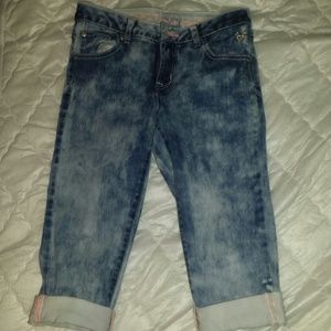 Girls - "JUSTICE" Blue Jean Capri Pants
