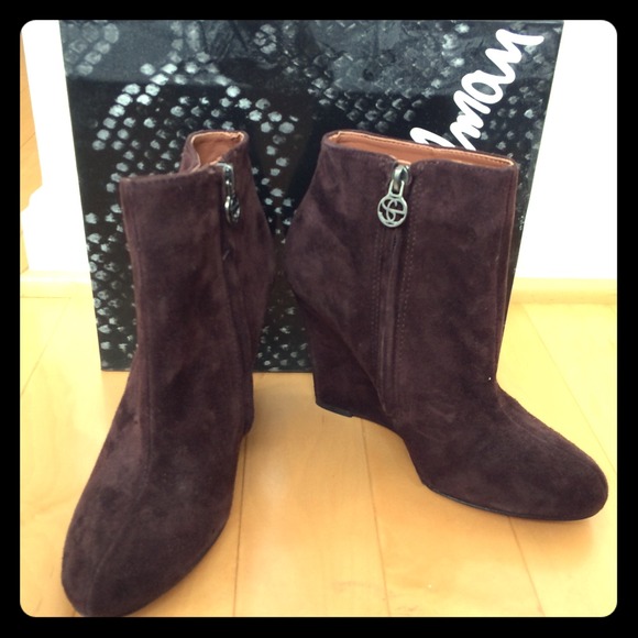 New Sam Edelman Wilma brown suede booties, 7.5 - Picture 1 of 4