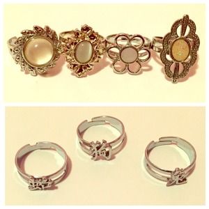 💥💥💥Just lowered! 7 silver rings💍💍