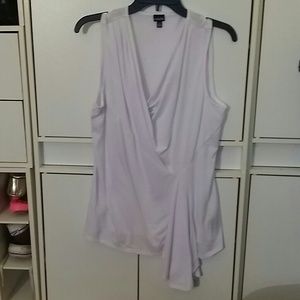 Rafaella Large White Sleeveless Top