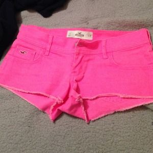 pink hollister shorts