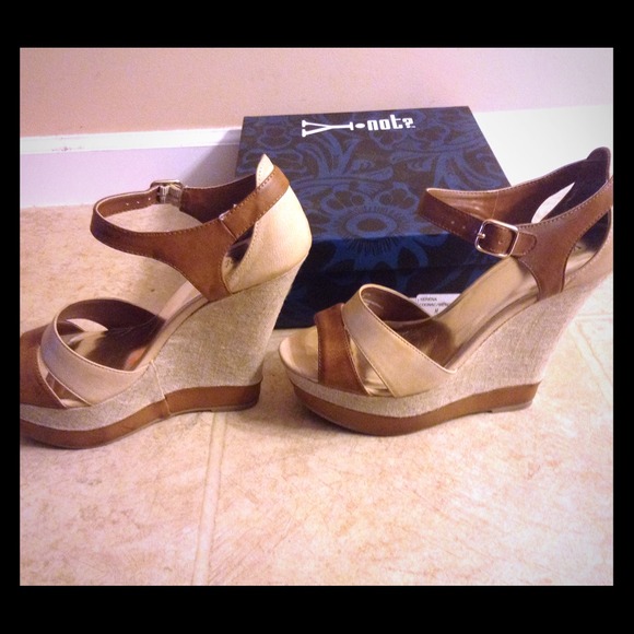 Wedge leather heel