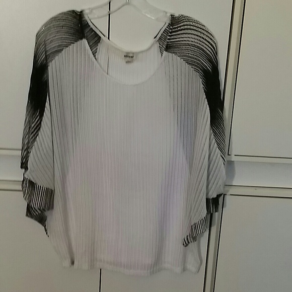 Storee Tops - Black and White Butterfly style top