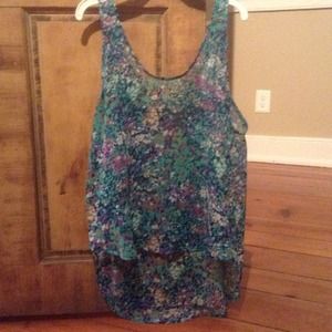Floral high low top