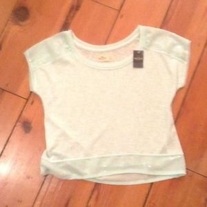 Mint sequin holister top