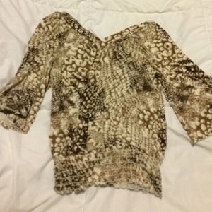 Never worn before dressy animal print blouse!