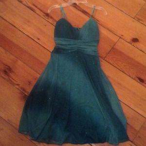Shimmery teal dress