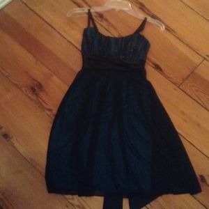 Black and teal dress