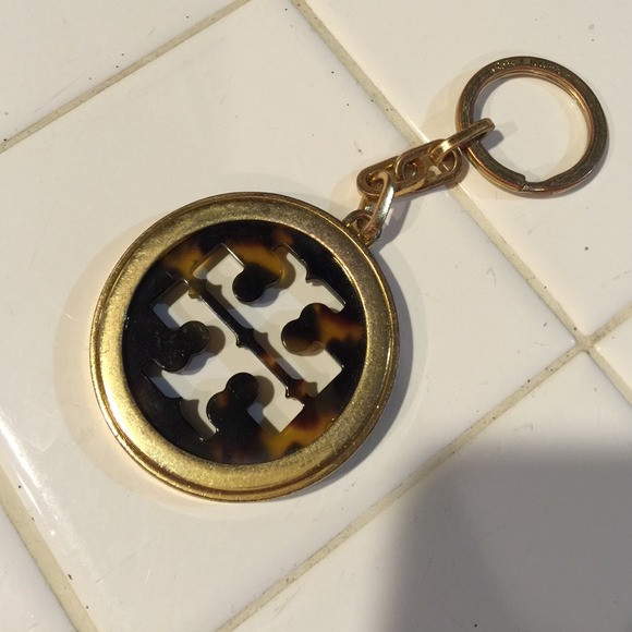 Tory Burch tortoise shell keychain