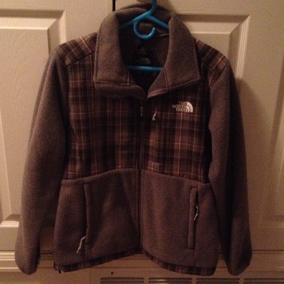 The North Face Outerwear - Heather Grey w/plaid accents Fleece Jacket