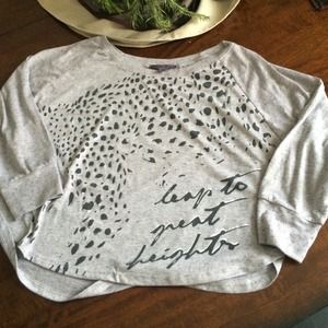 Forever 21 gray/silver cheetah print top