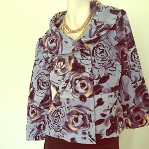 Flower Corduroy Blazer