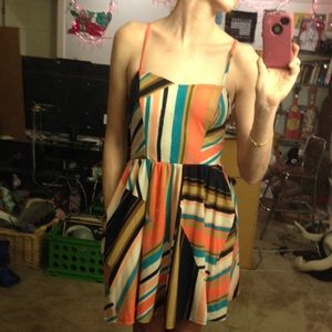 Stripe-patterned sundress