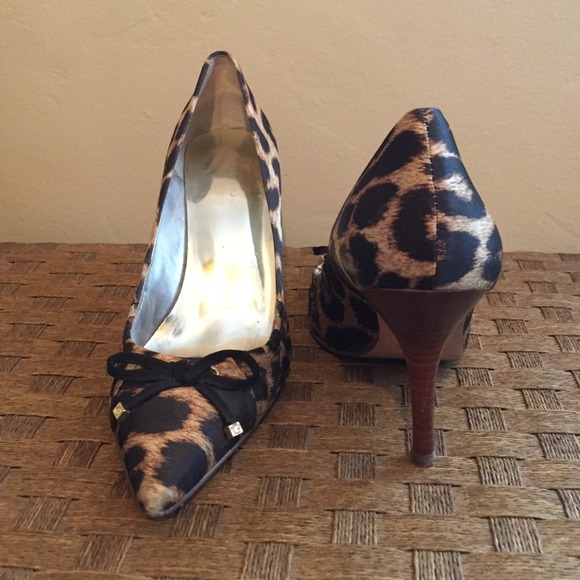 Guess Shoes - Guess Leopard Print Pumps with Cute Ties