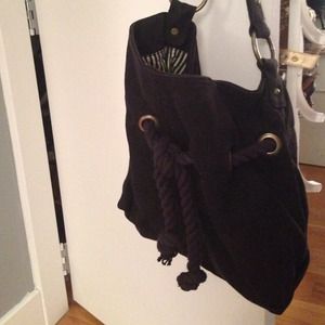 Black canvas bote tote from gap