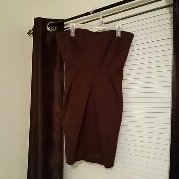 Brown tube top dress