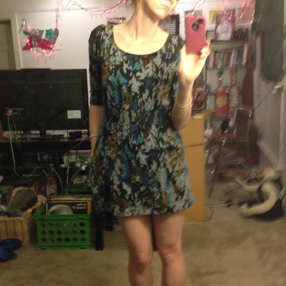 Dark patterned dress