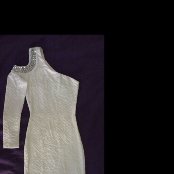Dress one shoulder white cocktail