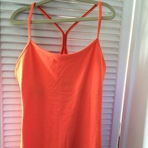 Lululemon bright orange Y back tank