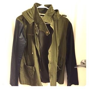 Green khaki anorak
