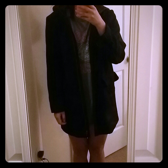 navy dark blue coat asos
