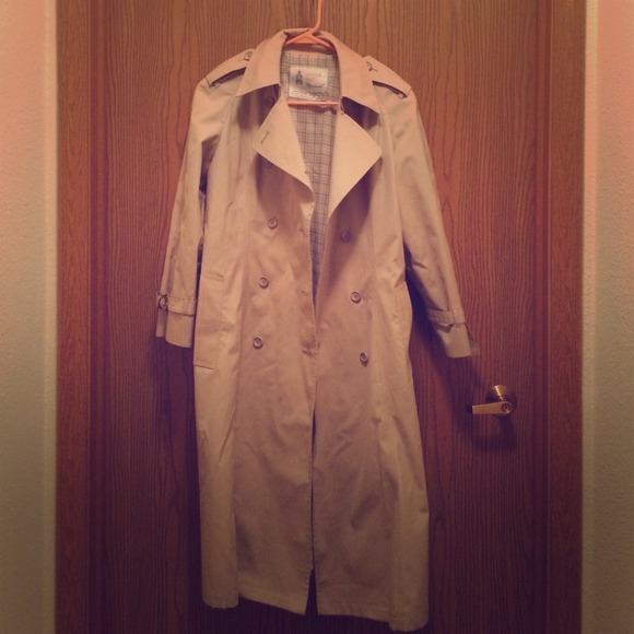 London Fog beige trench coat